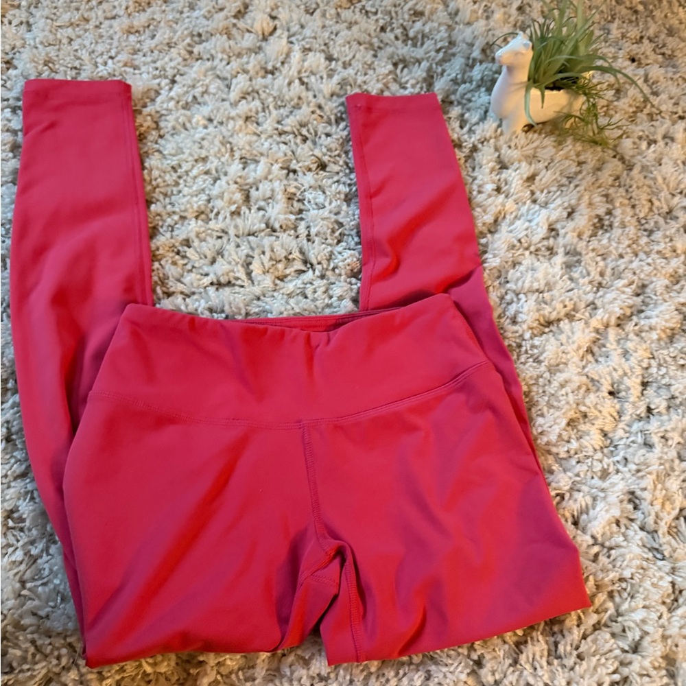 90 Degree By Reflex Vibrant Thick Soft Pink Leggings